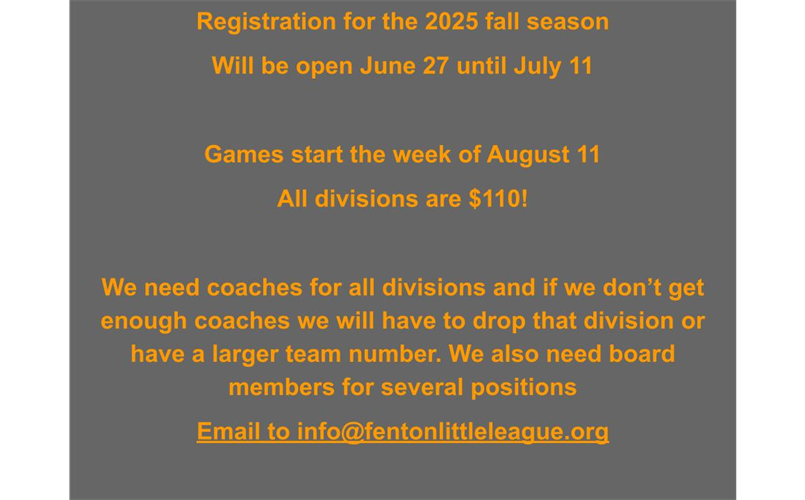 Fall 2025 Info